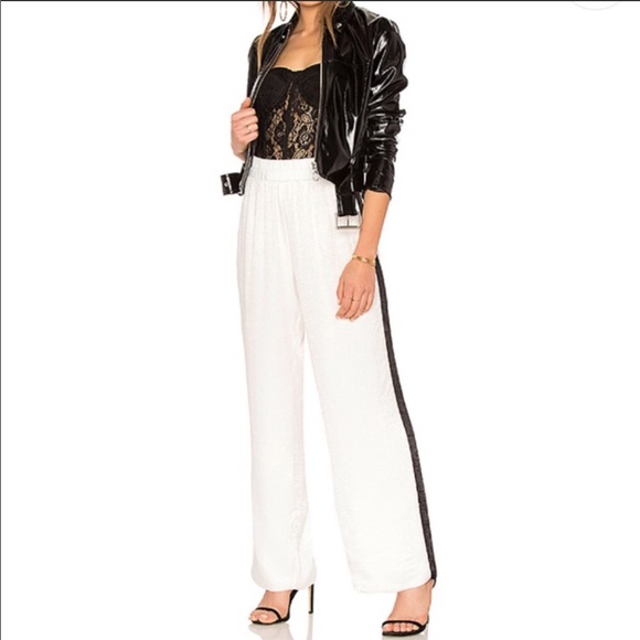 NWT Donna Mizanni Charlie Track Pant- White - Picture 1 of 6